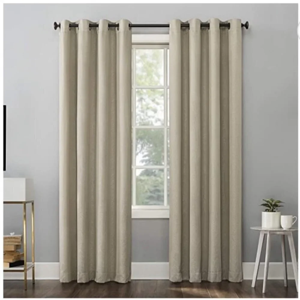 Sun Zero Pasqual 2 Chevron Thermal 100% Blackout Grommet Panels Curtain 52 X 96